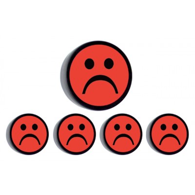 MAGNEET SMILEY 35MM ROOD