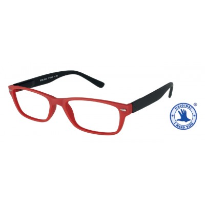 LEESBRIL +2.00 FEELING ROOD-ZWART