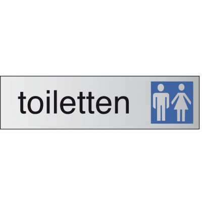 INFOBORD PICTOGRAM TOILETTEN D/H 165X44MM