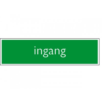 INFOBORD PICTOGRAM INGANG 165X44MM