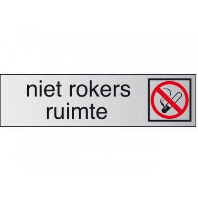 INFOBORD PICTOGRAM ROKEN VERBODEN 165X44MM