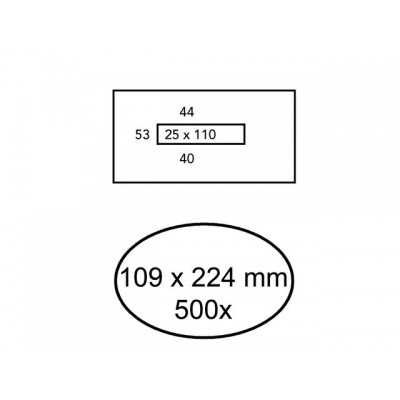 ENVELOP QUANTORE BANKGIRO 109X224 VM 80GR WIT