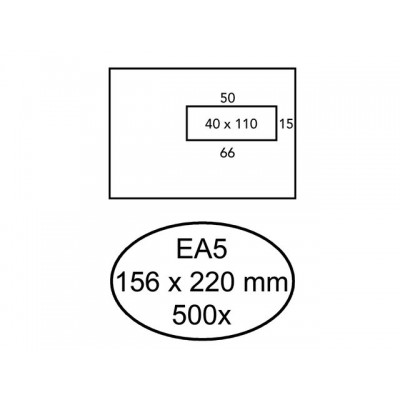 ENVELOP QUANTORE VENSTER EA5 VR40 ZK 80GR WIT