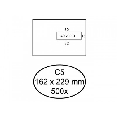 ENVELOP QUANTORE VENSTER C5 VR40 80GR WIT