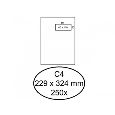 ENVELOP QUANTORE VENSTER C4 VR40 ZK 120GR WIT