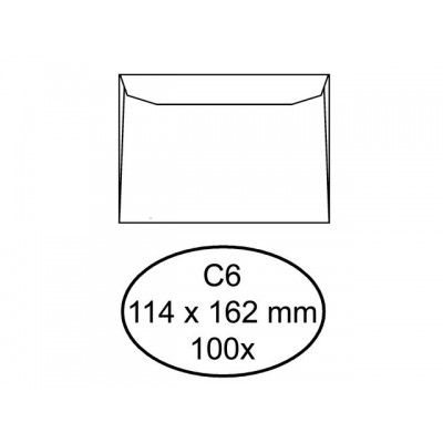 ENVELOP QUANTORE BANK C6 114X162 80GR WIT