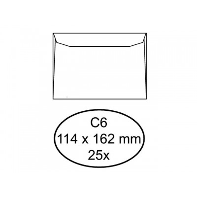 ENVELOP QUANTORE BANK C6 114X162 80GR WIT