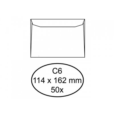 ENVELOP RAADHUIS BANK C6 114X162 100GR 50ST WIT