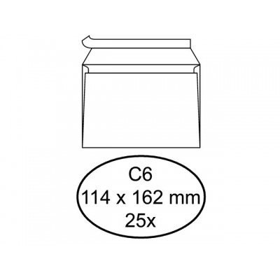 ENVELOP QUANTORE BANK C6 114X162 80GR ZK WIT