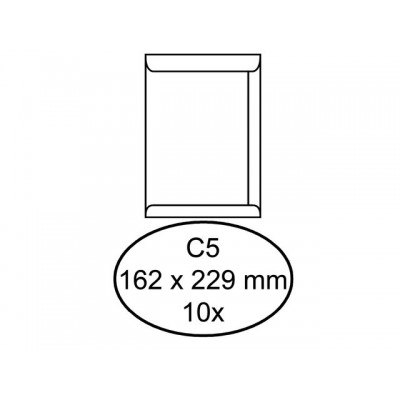 ENVELOP HERMES AKTE C5 162X229 100GR 10ST WIT