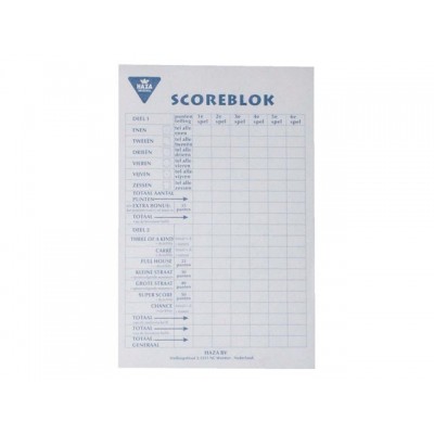 SCOREBLOK YAHTZEE 94X145MM