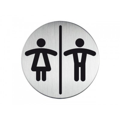 INFOBORD PICTOGRAM DURABLE TOILETEN D/H ROND 83MM