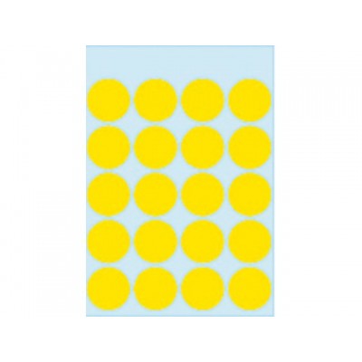 ETIKET HERMA 1871 ROND 19MM 100ST GEEL
