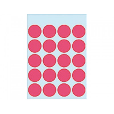 ETIKET HERMA 1876 ROND 19MM 100ST FLUOR ROOD