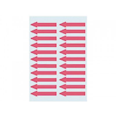 ETIKET HERMA 4143 PIJL 38X7MM ROOD 88ST