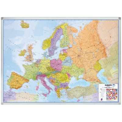 LANDKAART LEGA EUROPA 102X141CM BESCHRIJFB/MAGN