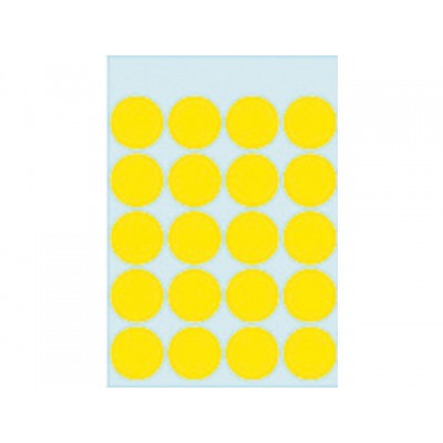 ETIKET HERMA 1884 ROND 19MM 100ST FLUOR GEEL