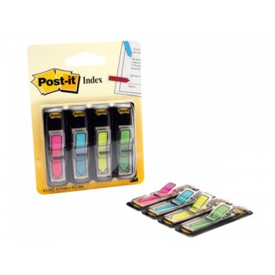 INDEXTABS 3M POST-IT 684ARR4 PIJLVORM 12MM ASS