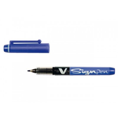 FINELINER PILOT V SIGN ROND 0.6MM BLAUW