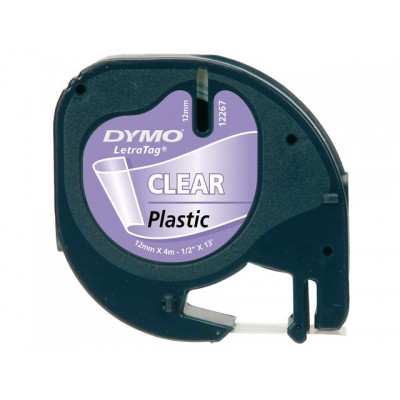 LABELTAPE DYMO 12267 12MMX4M LETRATAG TR/ZWART