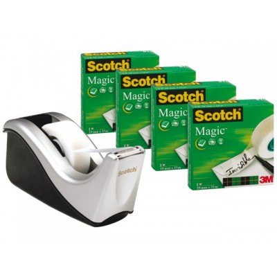 PLAKBANDHOUDER SCOTCH C60 MET 19MMX33M ZWART