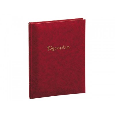 RECEPTIEALBUM GEPLAKT 205X260MM ROOD