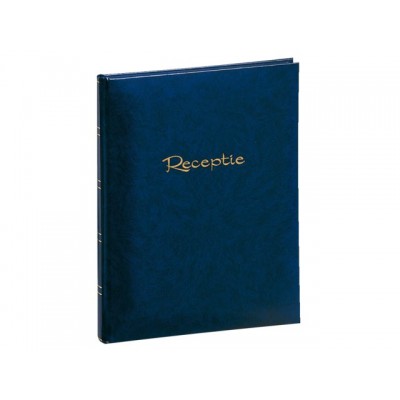 RECEPTIEALBUM GEPLAKT 205X260MM BLAUW