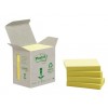 MEMOBLOK 3M POST-IT 653 38X51MM RECYCLE GEEL