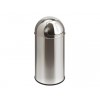 AFVALBAK PUSHCAN 40LITER MET PUSHDEKSEL CHROME