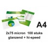LAMINEERHOES GBC A4 HI-SPEED 2X75MICRON