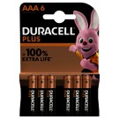 BATTERIJ DURACELL PLUS AAA 6ST