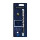 VULPEN WATERMAN ALLURE CAMOUFLAGE F BLAUW + INKTPATRONEN BLA