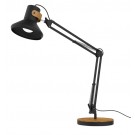 BUREAULAMP UNILUX BAYA LED ZWART/BAMBOE