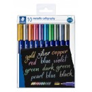 KALLIGRAFIEPEN STAEDTLER METALLIC ETUI À 10 KLEUREN