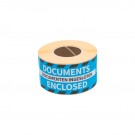 ETIKET RILLPRINT DOCUMENTS ENCLOSED BLAUW