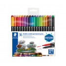 VILTSTIFT STAEDTLER PERM DUBBELE PUNT ASS 36ST