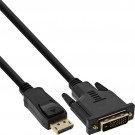 KABEL INLINE DISPLAYPT DVI 24+1 M/M 2 M ZWART