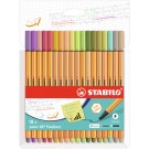 FINELINER STABILO POINT 88 SET À 18 KLEUREN