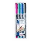 STAEDTLER LUMOCOLOR F PERMANENT 4 ST