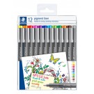 STAEDTLER PIGMENT LINER FINELINER 12 ST ASS.