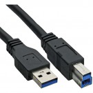 KABEL INLINE USB 3.0 A-B 0.5M ZWART