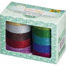 TAPE FOLIA GLITTER 5MX15MM ASSORTI