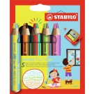 KLEURPOTLOOD STABILO WOODY 882  ASS
