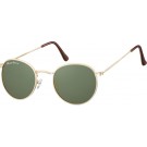 ZONNEBRIL MONTANA G15 MET GROEN GLAS MAT GOUD