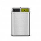 AFVALBAK EKO LAGUNA SLIM INWERPOPENING 2X10L RVS