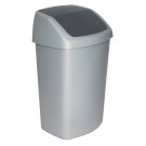 AFVALBAK CURVER SWING 50 LITER ZILVER