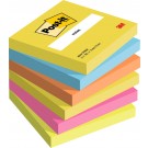MEMOBLOK 3M POST-IT 654 76X76MM ENERGETIC COLOURS