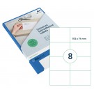 ETIKET RILLPRINT 105X74MM MAT TRANSPARANT 200ST