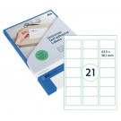 ETIKET RILLPRINT 63.5X38.1MM MAT TRANSPARANT 525ST