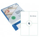 ETIKET RILLPRINT 105X148MM MAT TRANSPARANT 100ST